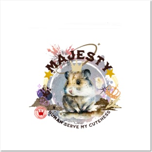 Majesty hamster - cute part-time job logo Posters and Art